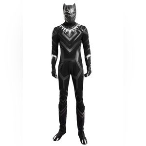 Black Panther Cosplay Costume  - Size L - includes suit, helmet, and 2 gloves